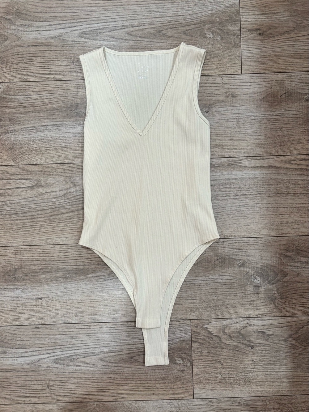 A New Day Ribbed V-Neck Bodysuit